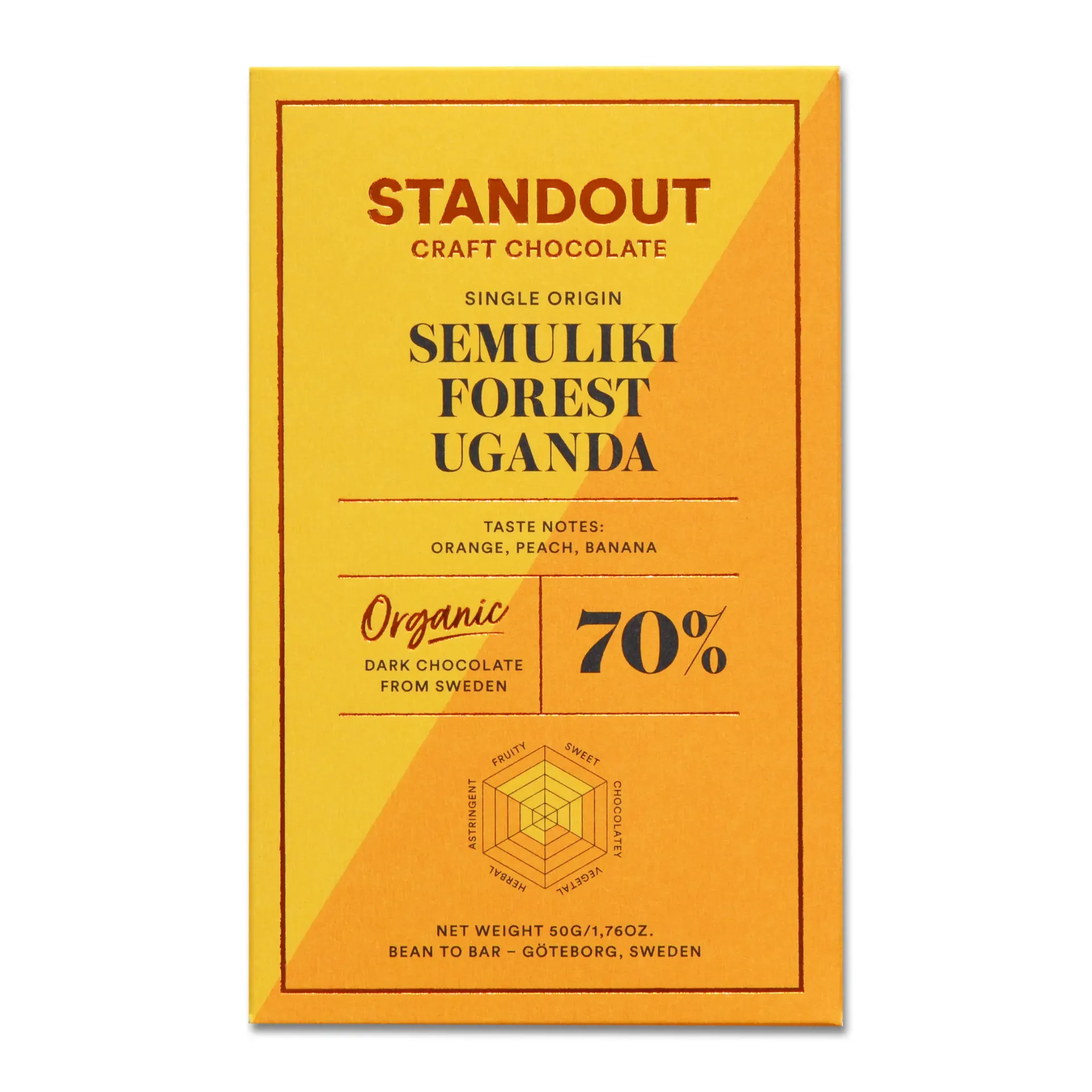 STANDOUT CHOCOLATE - Semuliki Forest, Ouganda 70% BIO